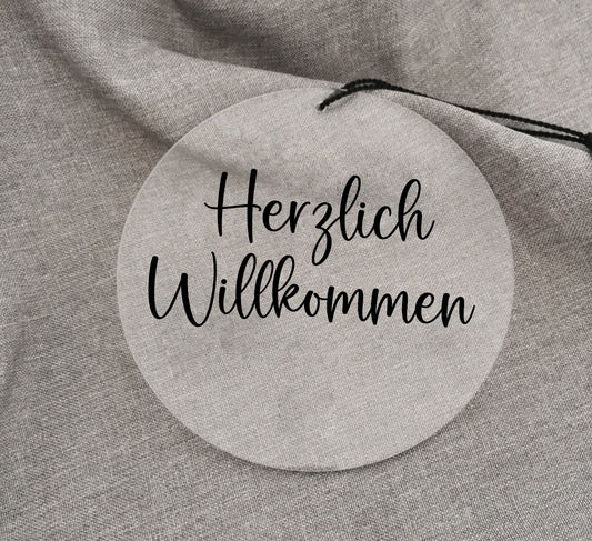 Türschild: Acrylschild Herzlich Willkommen