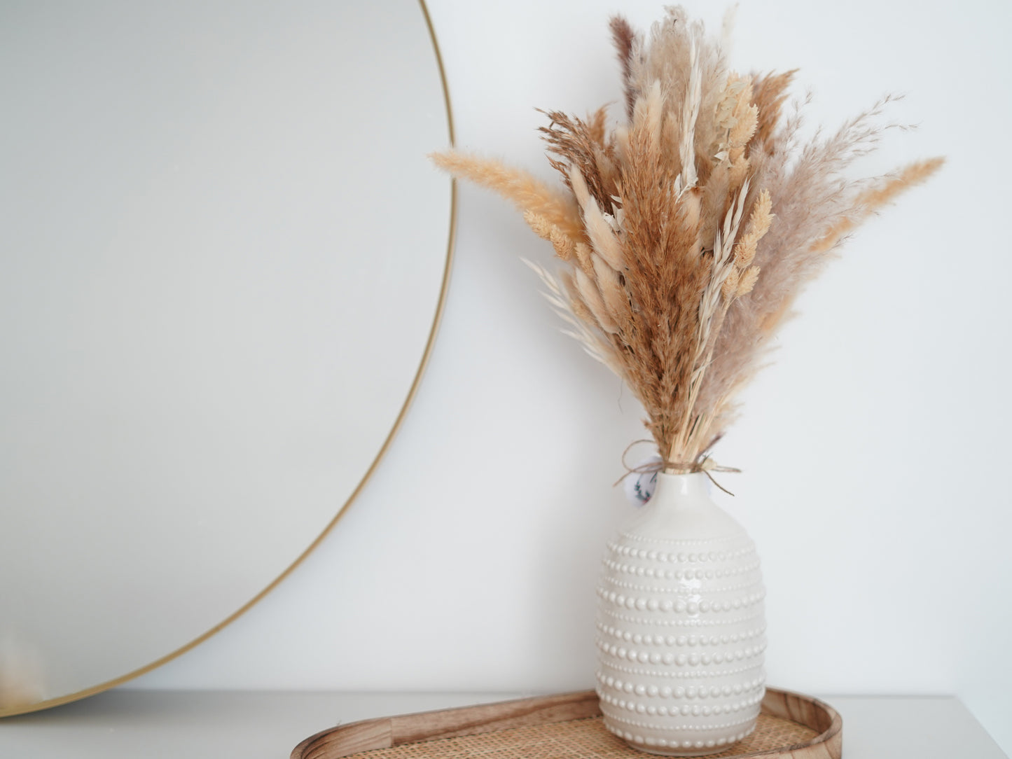 Boho Trockenblumenstrauß mit Pampasgras und Trockenblumen