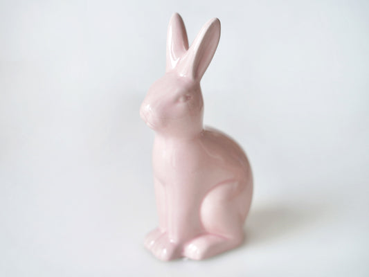 Osterdekoration: Keramik Hase rosa