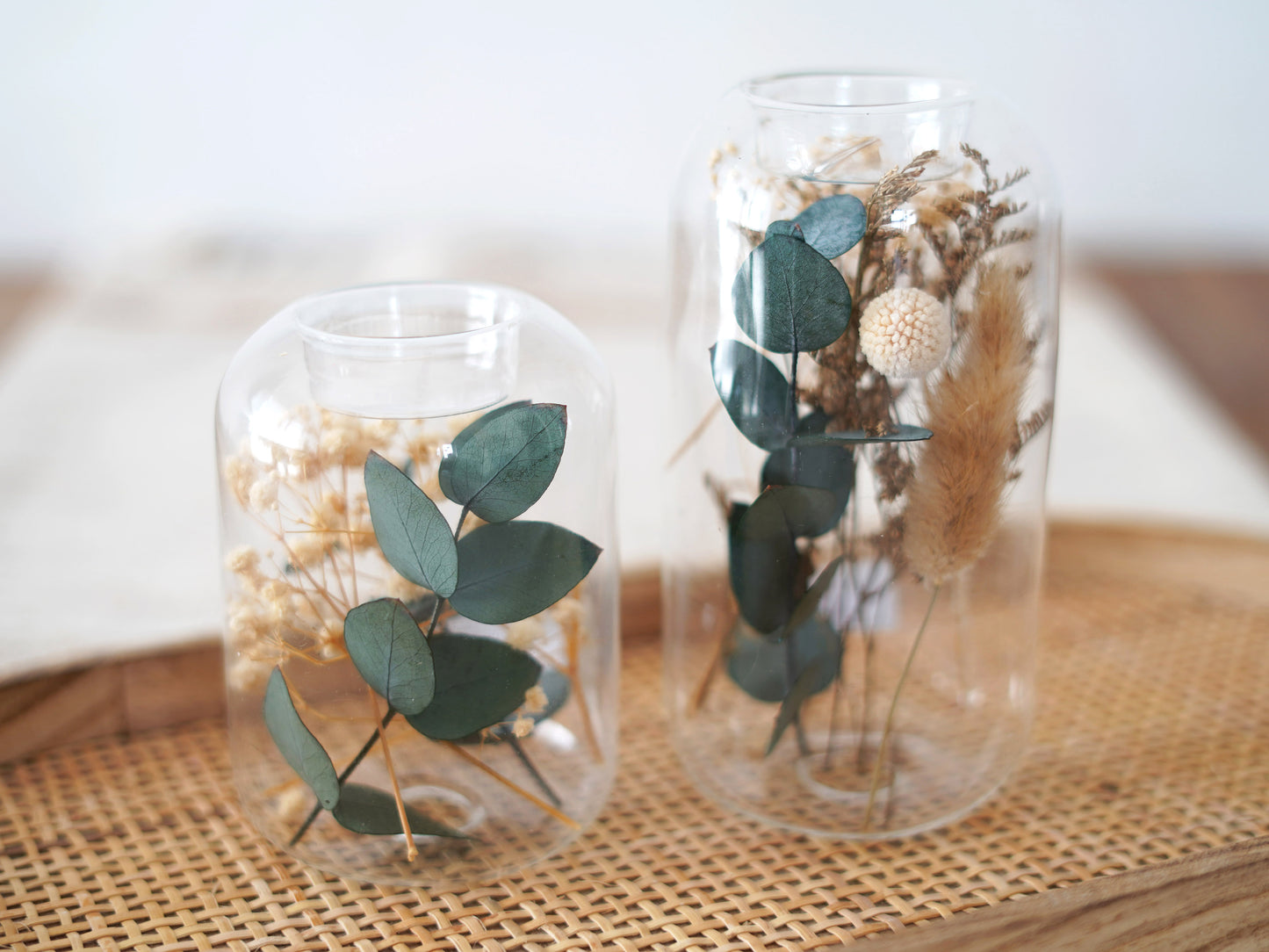 Teelichthalter mit Trockenblumen – stimmungsvolle Tischdeko & Geschenkidee