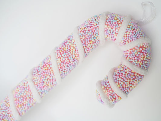 XL Zuckerstange Pastell – Weihnachtsdeko zum Aufhängen 34 cm