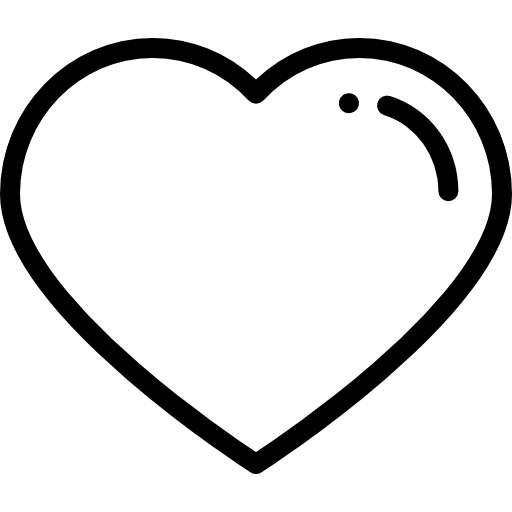 Herz aus dünner Linie